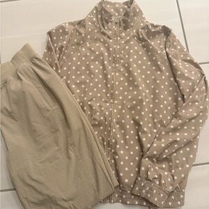 Polka Dot Track Jacket and Pants Set Lululemon